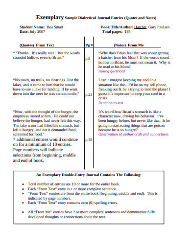 Dialectical Journal Template Download from images.template.net