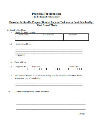 13 Donation  Proposal  Templates  PDF DOC Free 