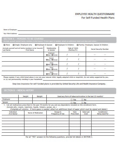 Health Questionnaire Template from images.template.net