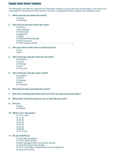 25  Event Feedback Survey Templates in PDF DOC 25  Event Feedback Survey Templates in PDF DOC