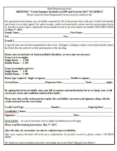 sample hotel registration form in doc