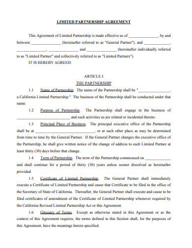 10 Limited Liability Partnership Agreement Templates In Doc Pdf Free Premium Templates