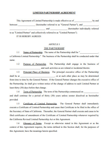 10+ Limited Liability Partnership Agreement Templates in DOC | PDF