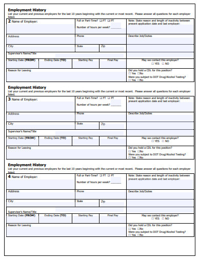 15+ Pre-Employment Questionnaire Templates in PDF | MS Word