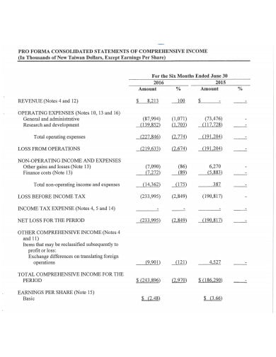 Pro Forma Financial Statement Template from images.template.net