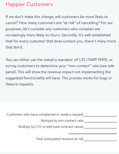 sample product feedback template