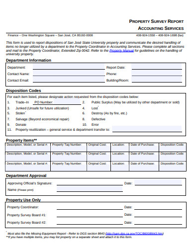 18 Property Survey Templates In Doc Excel PDF