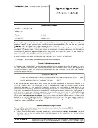 11+ FREE Real Estate Agent Agreement Templates in PDF