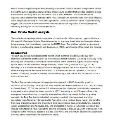 sample real estate market analysis