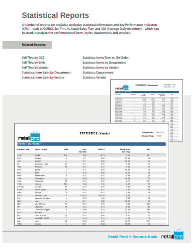 sample retail end of day report template
