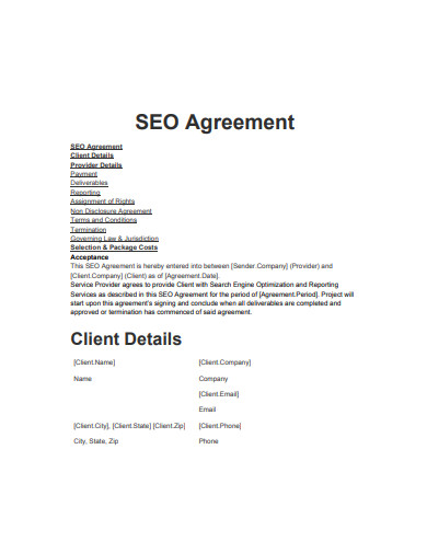 sample seo agreement example