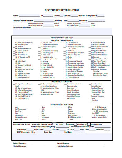 14-free-school-disciplinary-action-form-templates-in-doc-pdf-xls