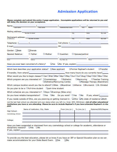 presentation school online admission form