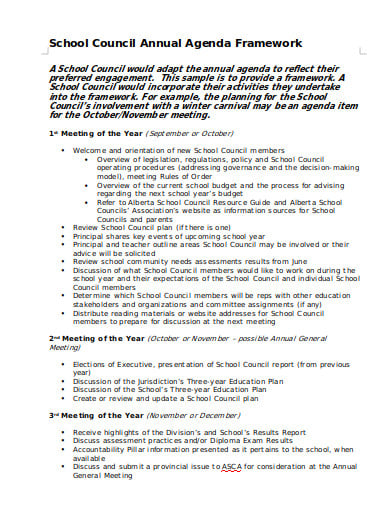 school-council-annual-agenda