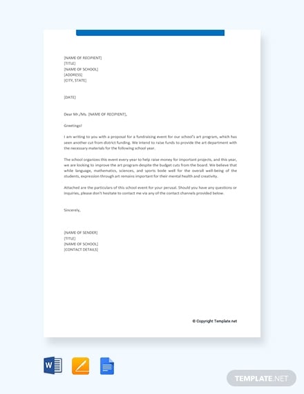 how to write an event proposal letter