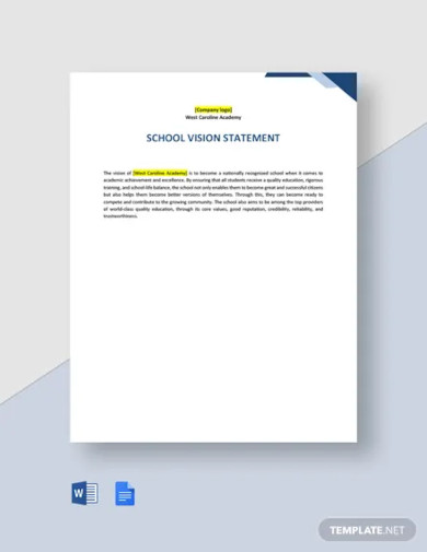 school vision statement template