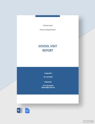 school visit report template