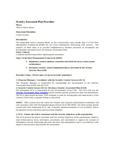 security-assessment-plan-template