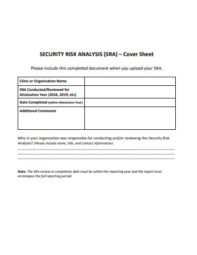 security-risk-analysis-cover-sheet