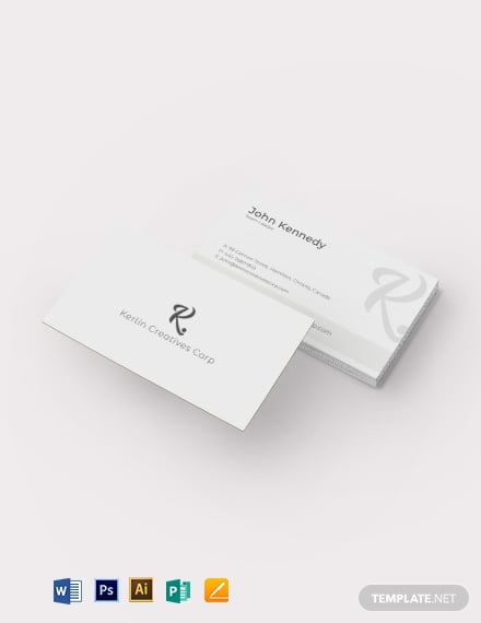 semi transparent business card template