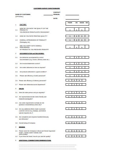 Business Requirements Questionnaire Template