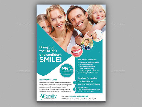 simple dentist flyer in psd