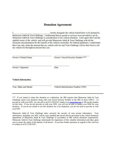simple donation agreement 