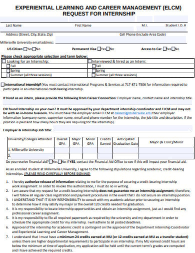 simple employer internship request form1