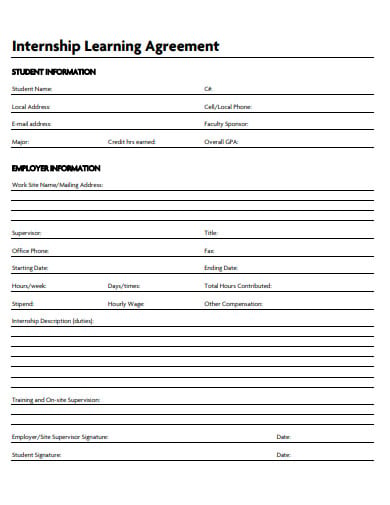 simple-internship-learning-agreement-template