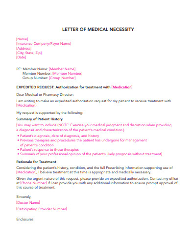 Image 9 for Letter Medical Necessity Template