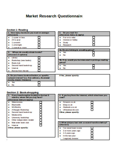 project market research questions