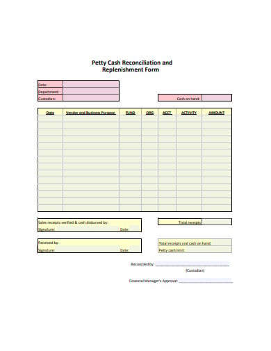 21+ Petty Cash Reconciliation Templates in PDF | DOC | Excel