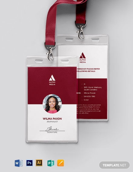 10+ Press ID Card Templates - Illustrator, MS Word, Pages, Photoshop ...