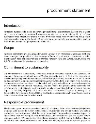 simple-procurement-statement-template