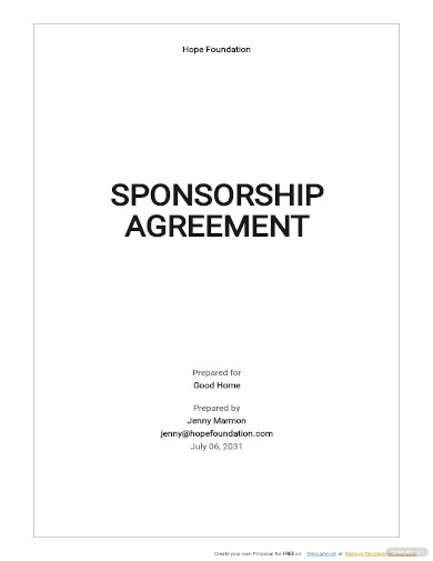 24+ Sponsorship Agreement Templates - Free Sample, Example, Format Download