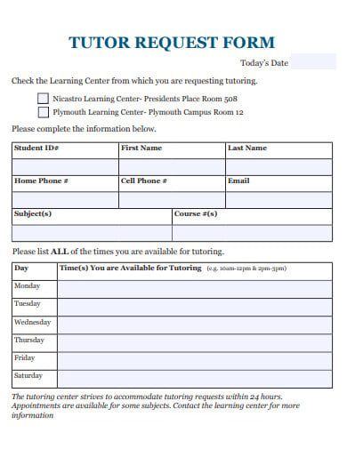 simple-tutoring-request-form-template