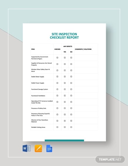 site-inspection-checklist-template