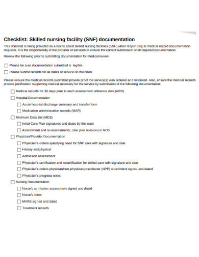 skilled-nursing-facility-documentation-checklist