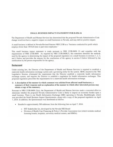 22 Impact Statement Templates In PDF DOC