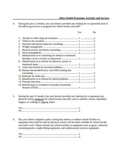 staff-health-promotion-district-questionnaire-template