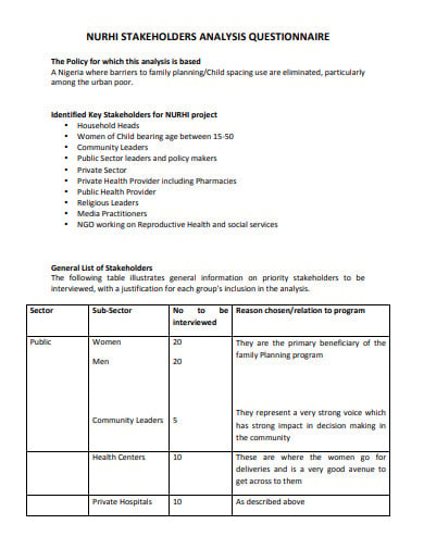 stakeholder-analysis-questionnaire-template