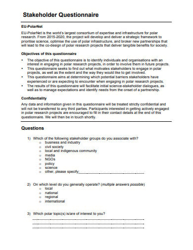 stakeholder-questionnaire-template