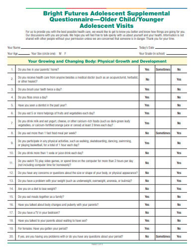 standard-child-development-questionnaire