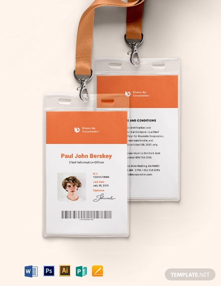 standard corporate id card