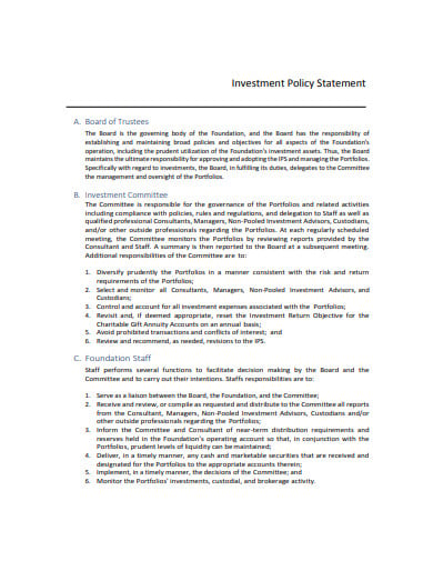 standard-investment-policy-statement-template