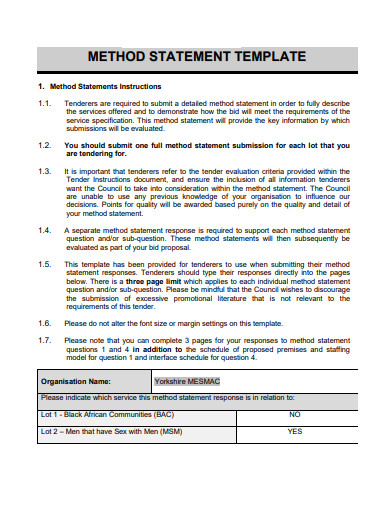 what is a method statement in an essay