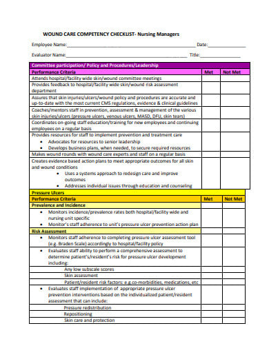 6+ Nurse Competency Checklist Templates in DOC | PDF