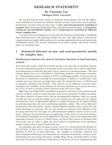 24+ Research Statement Templates in PDF | DOC