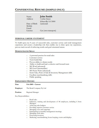 standard-retail-assistant-manager-resume