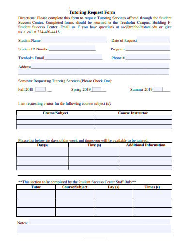 standard-tutoring-request-form-template